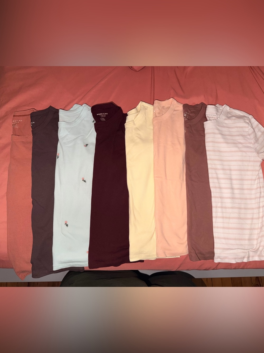 American Eagle Women’s Mixed Ribbed Tee Pack - Pastel & Neutral Colors